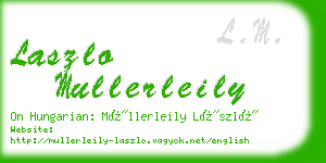 laszlo mullerleily business card